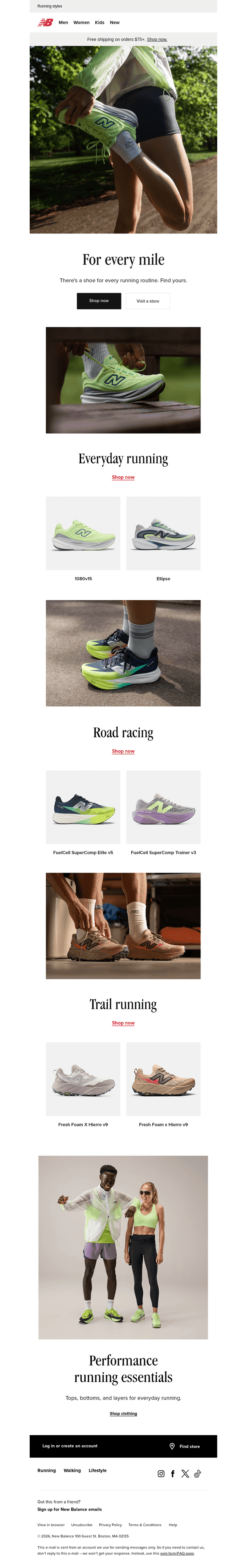 Keep up your pace in any climate.