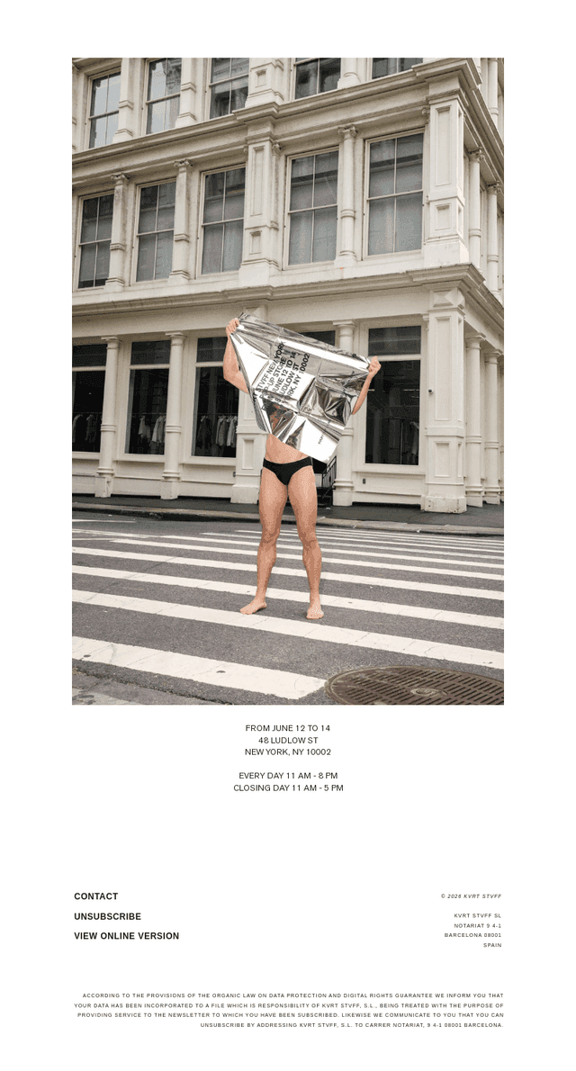 NEW YORK POP-UP STORE — This weekend