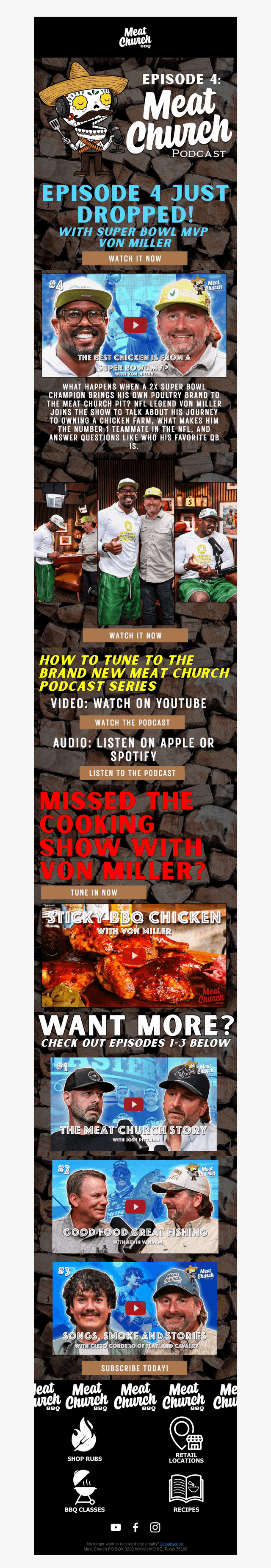 Meat Church BBQ email from Mon, Jun 8, 2026