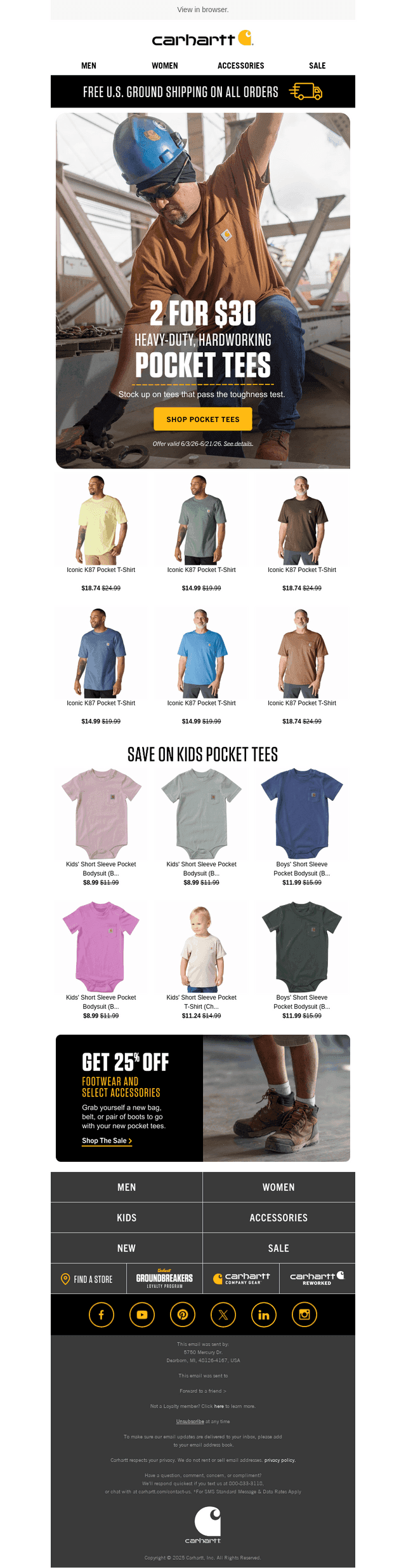 Two for $30: Iconic pocket tees
