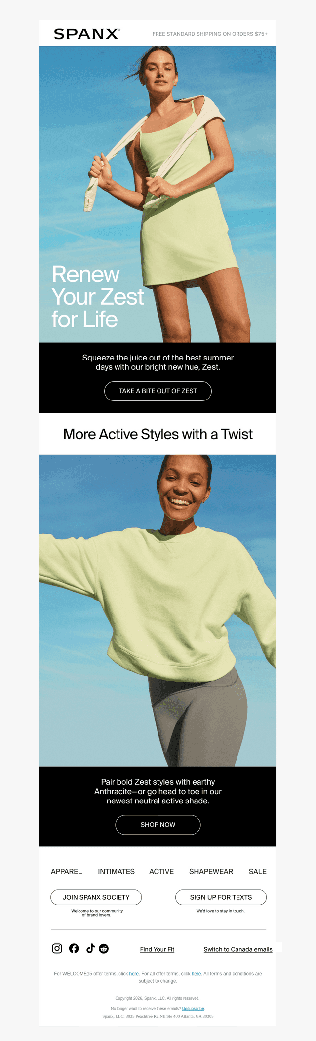 NEW: Activewear in Zest