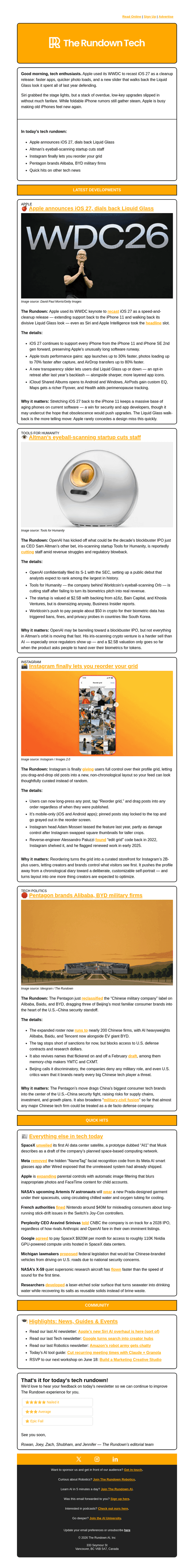 The Rundown AI email from Tue, Jun 9, 2026