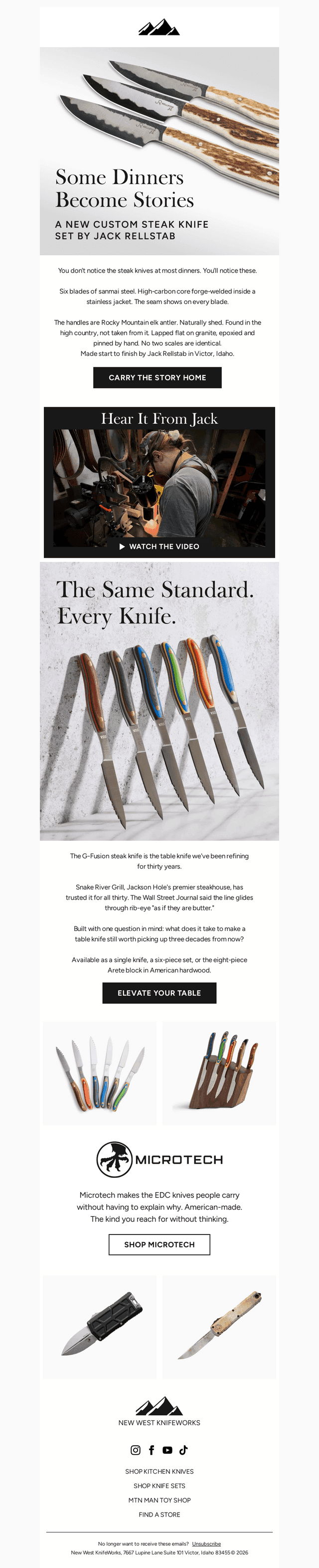🆕 A six-piece custom steak knife set from Jack