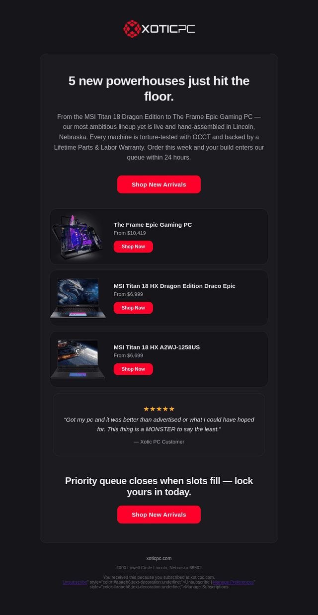 5 new machines just landed
