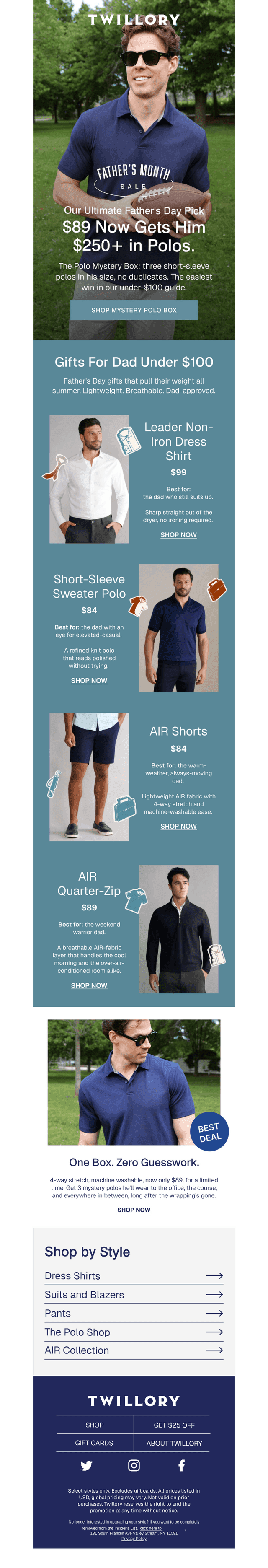3 polos. Dad’s size. $89.