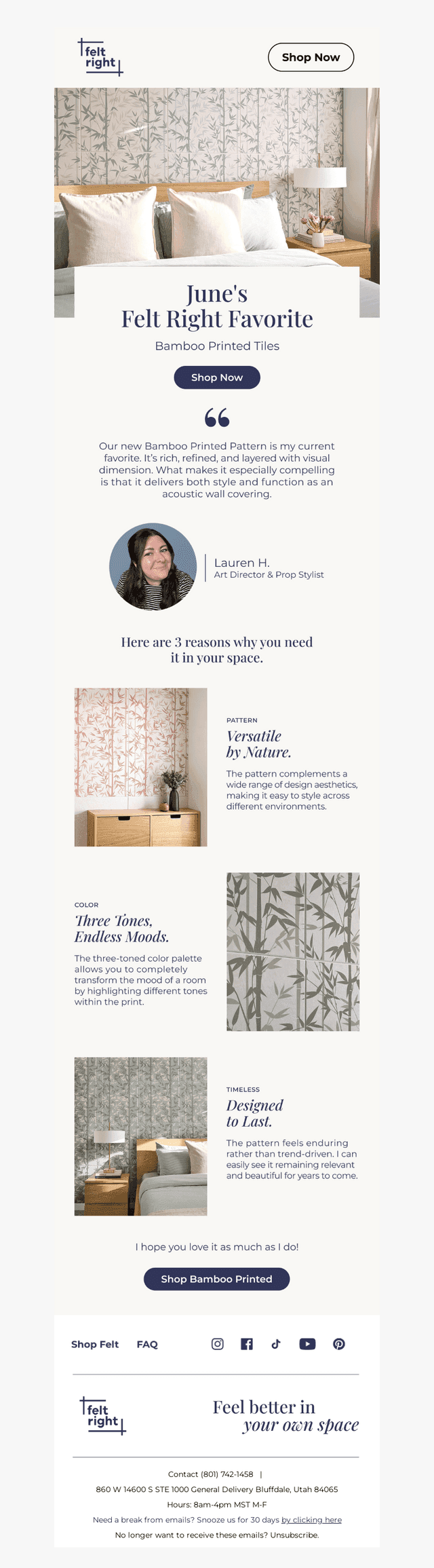 June's Felt Right Favorite is here