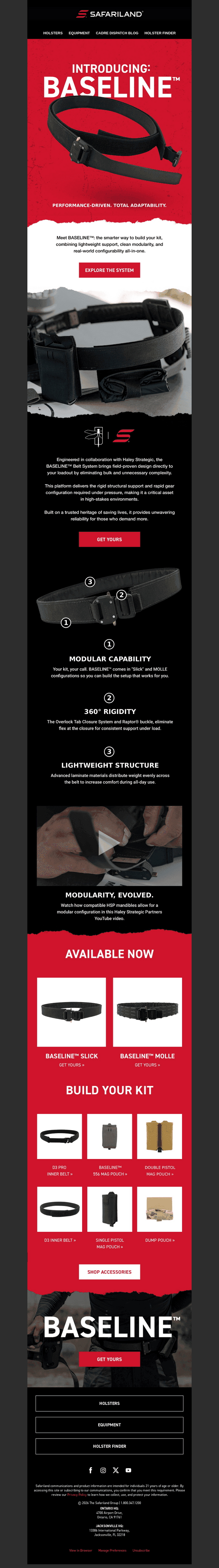 Explore the Versatile NEW BASELINE™ Belt System