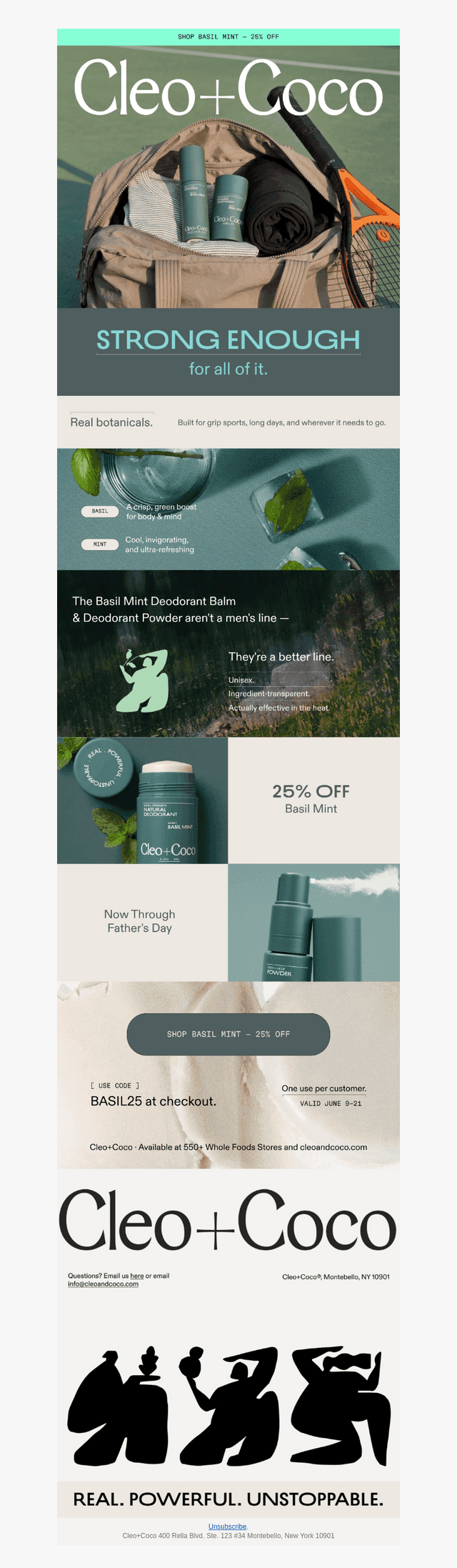 Basil Mint is 25% off through Father's Day.