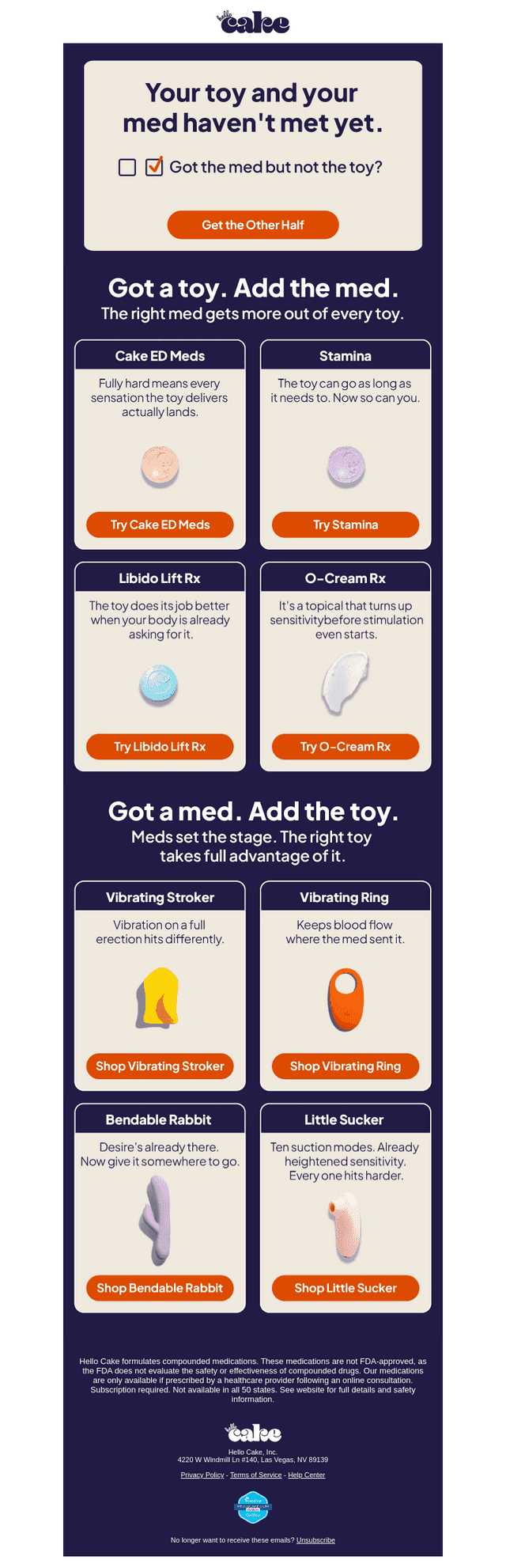 Your toy and your med work better together.