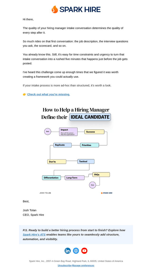 Spark Hire email from Wed, Jun 10, 2026