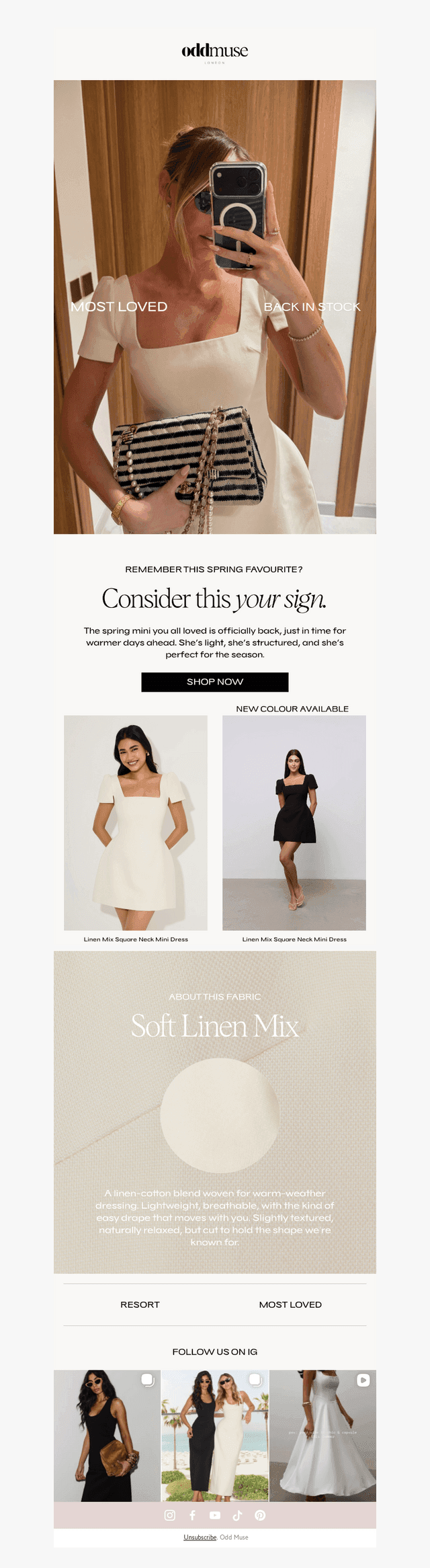 BACK IN STOCK: LINEN MINI