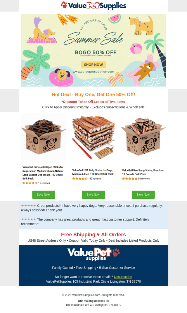 Twice As Nice, 50% Off the Second!