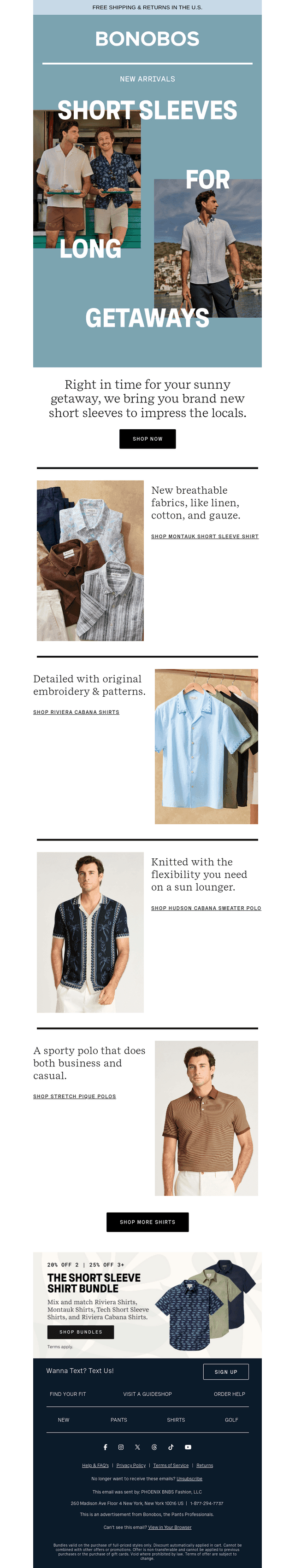 New Short Sleeves Made for Vacation