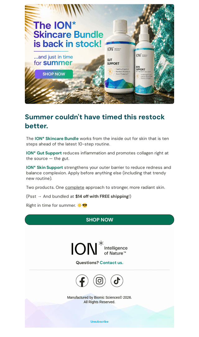 The Skincare Bundle is back in stock!