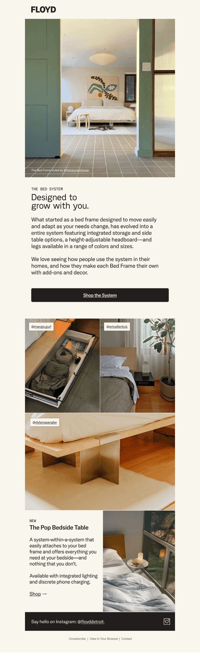 At home with The Bed System