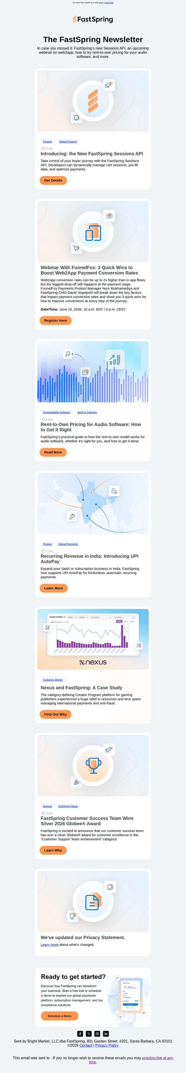 New Sessions API, a web2app webinar, and UPI AutoPay