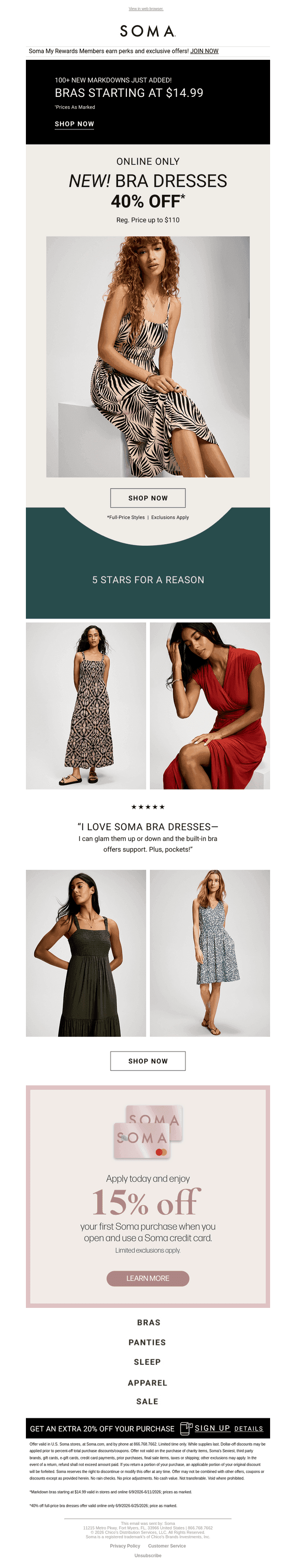 5⭐️ Bra Dresses Now 40% Off!