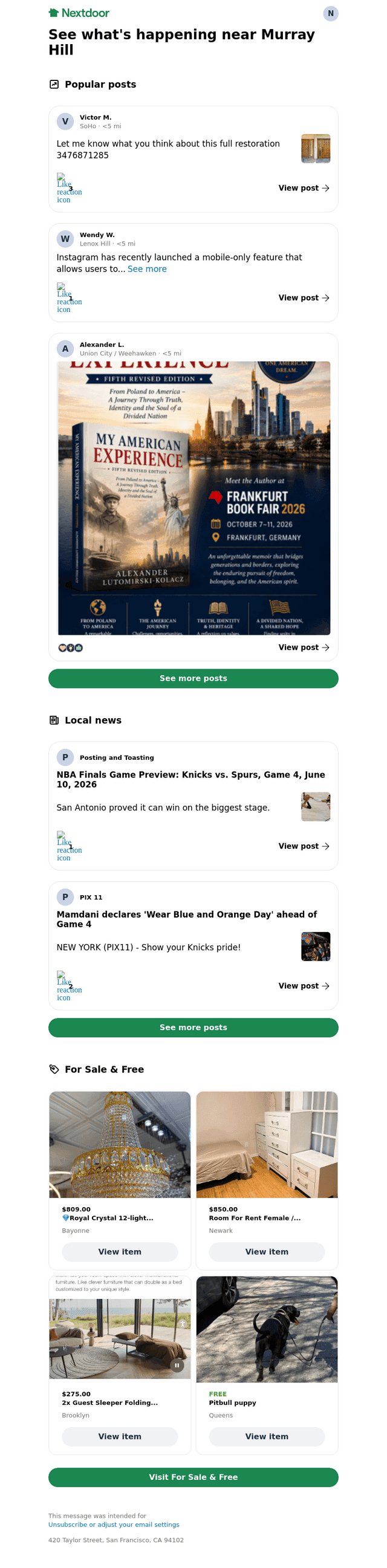 Next email from Thu, Jun 11, 2026