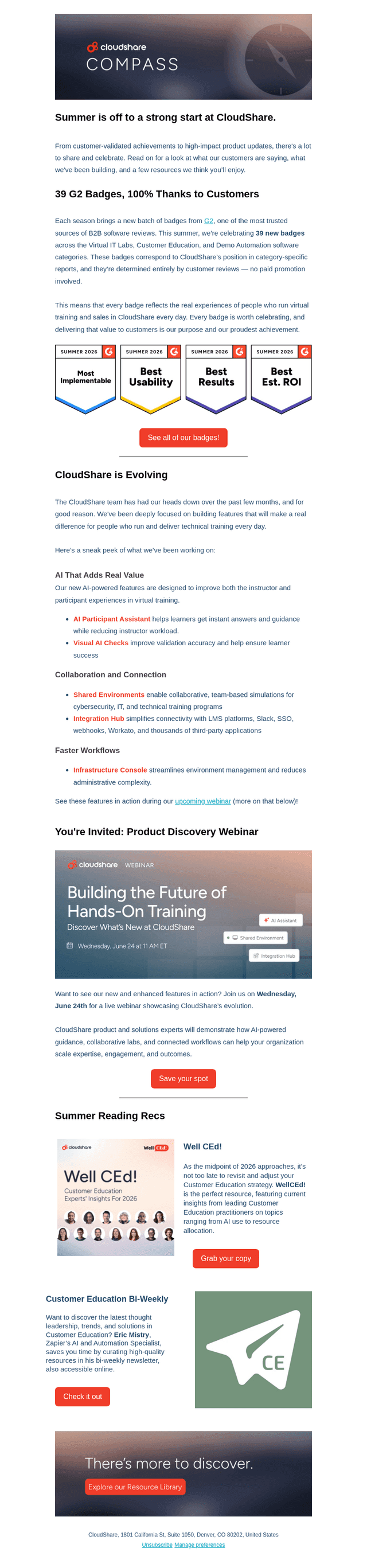 CloudShare Compass: June Edition