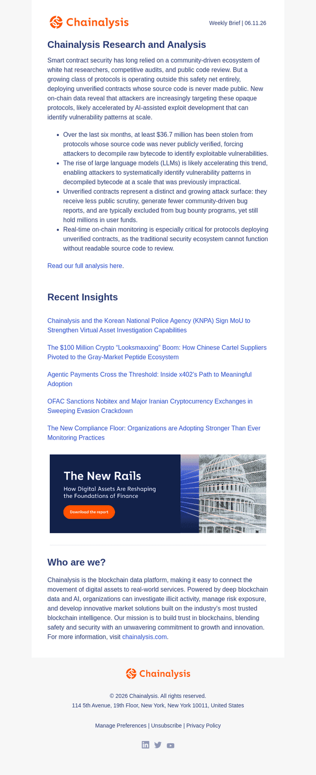 Chainalysis email from Thu, Jun 11, 2026