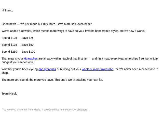 Nisolo email from Thu, Jun 11, 2026