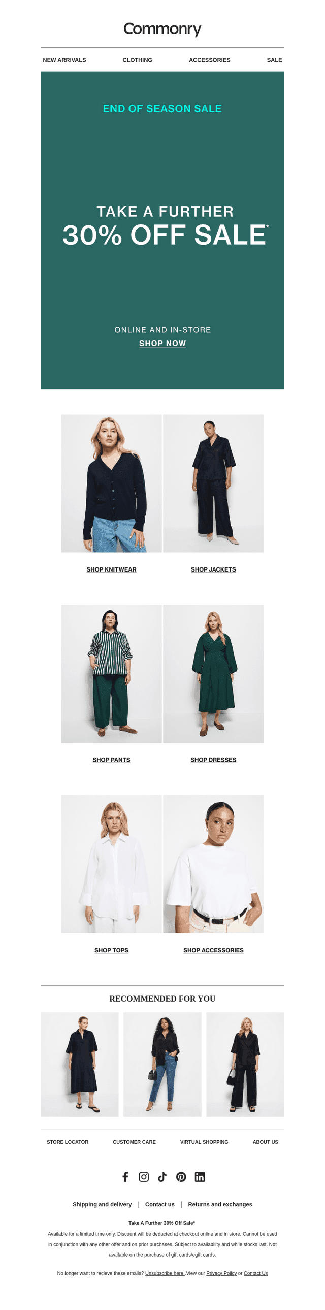 Further 30% Off Sale