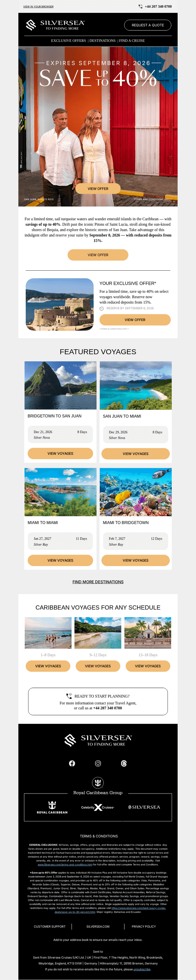 Save up to 40% on Caribbean Voyages