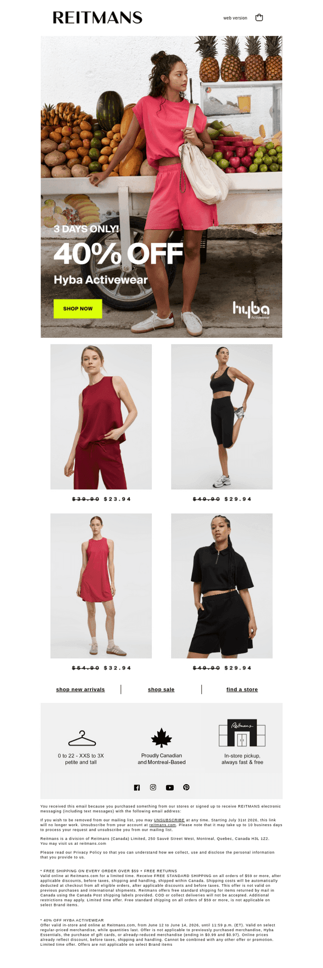 40% Off Hyba Activewear