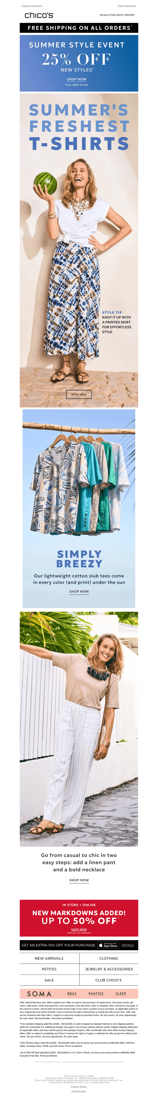 Summer’s best tees + 25% off NEW!