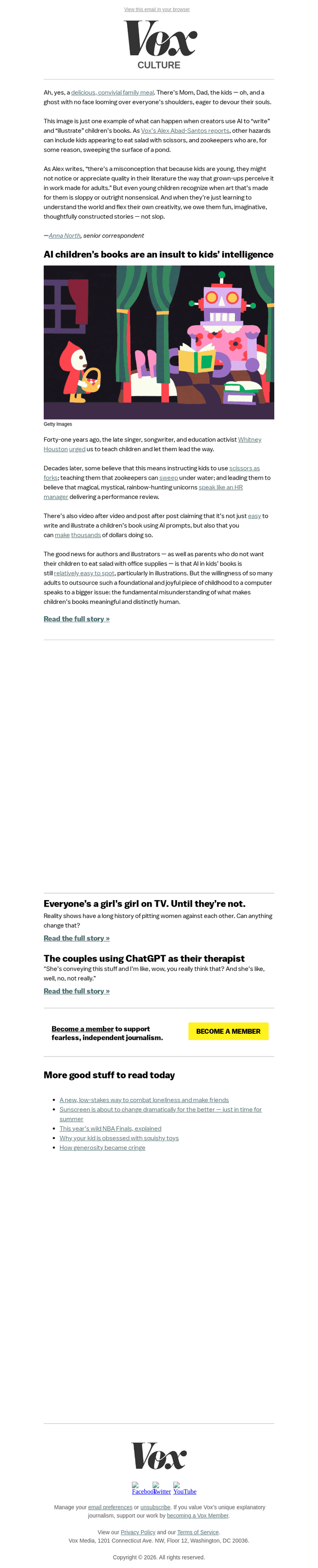 Vox email from Fri, Jun 12, 2026