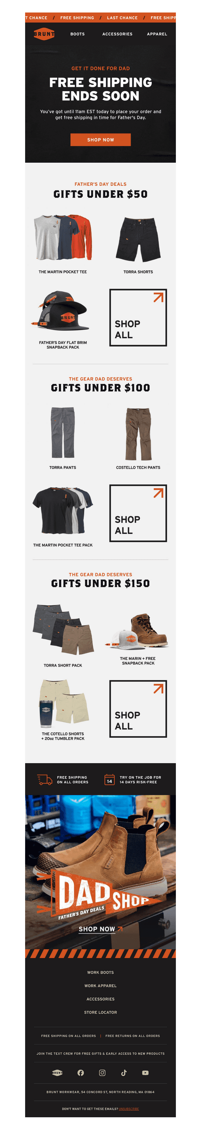 FINAL HOURS FOR FREE SHIPPING