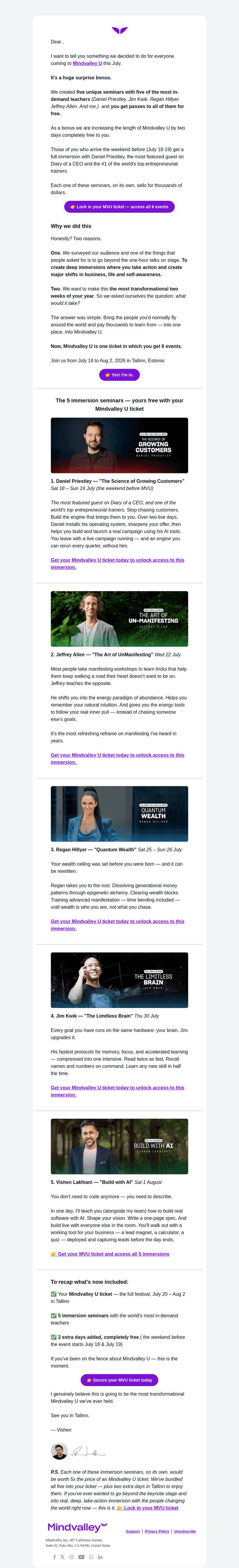 Mindvalley email from Fri, Jun 12, 2026