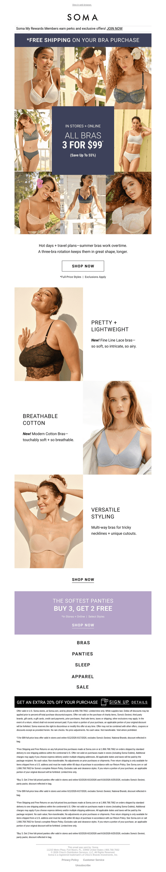 3/$99 Bras = Summer Packing List ✅