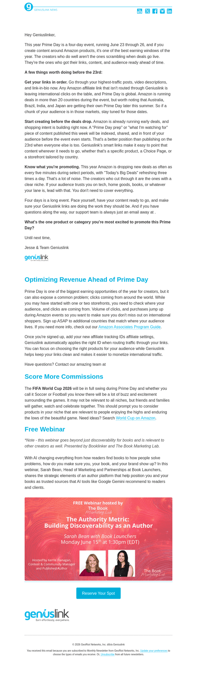 Prep for Prime Day | Add Countries | World Cup | Free Webinar