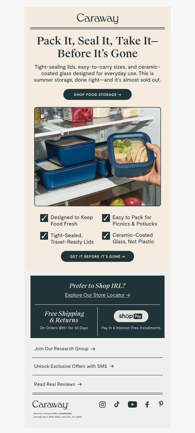 ALMOST GONE: Food Storage Sets
