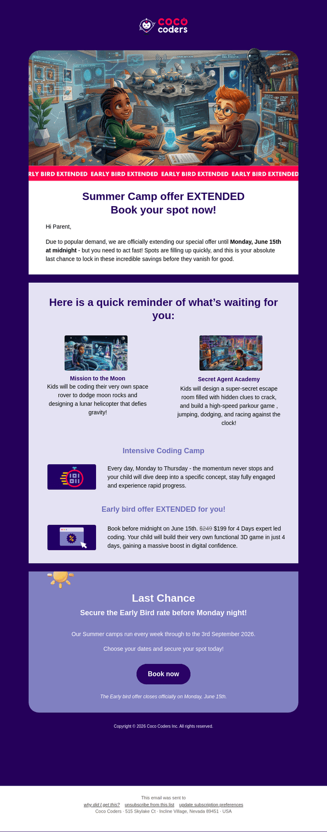 Coco Coders email from Sat, Jun 13, 2026