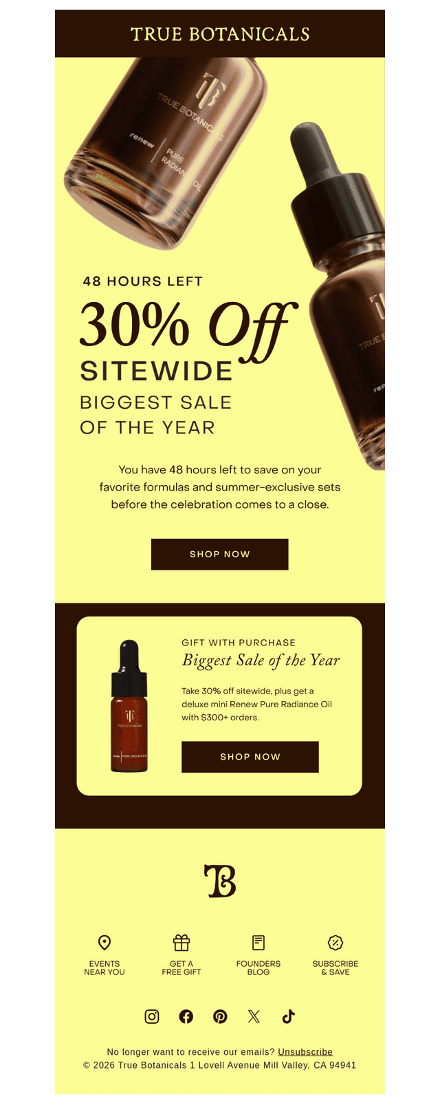 2 days left to save 30% sitewide