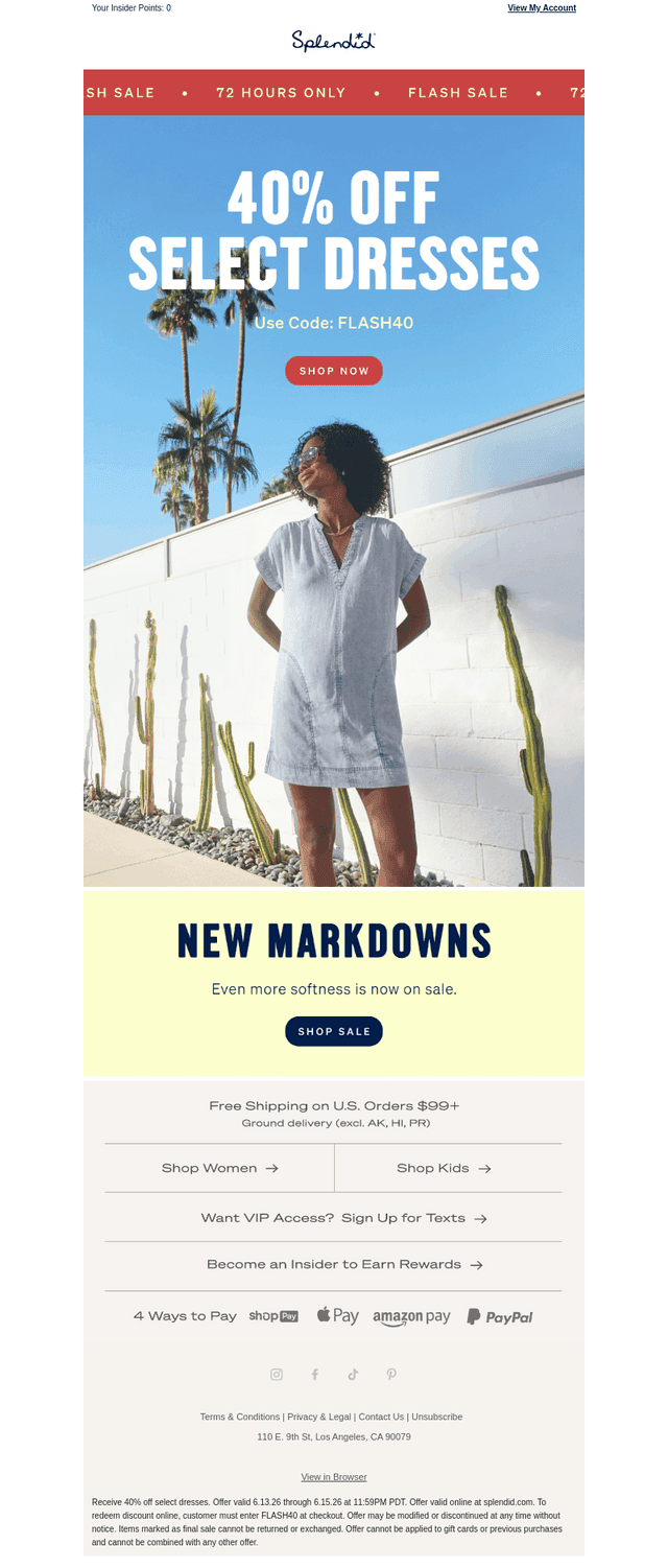 Today's Surprise: 40% OFF Select Dresses