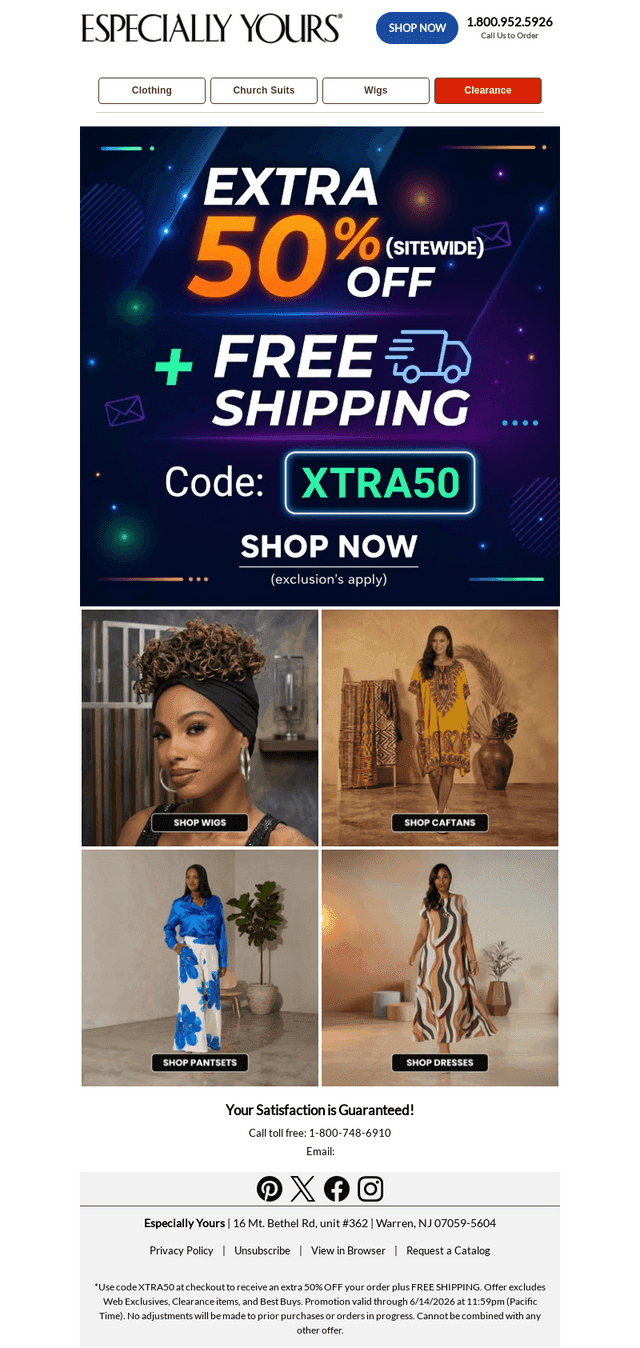 Take An Extra 50% OFF Today