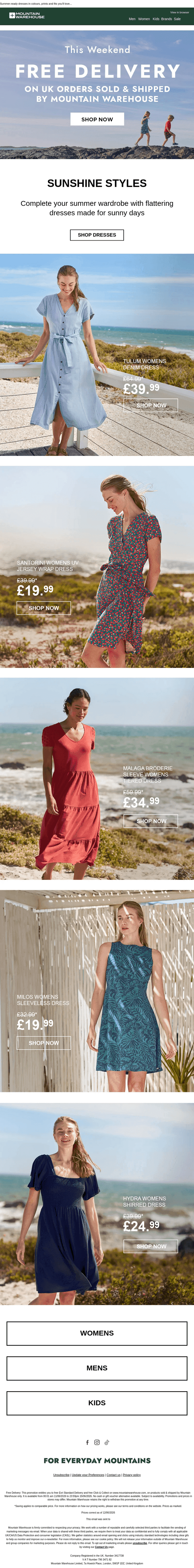 Summer Dresses With Free Delivery 🌸