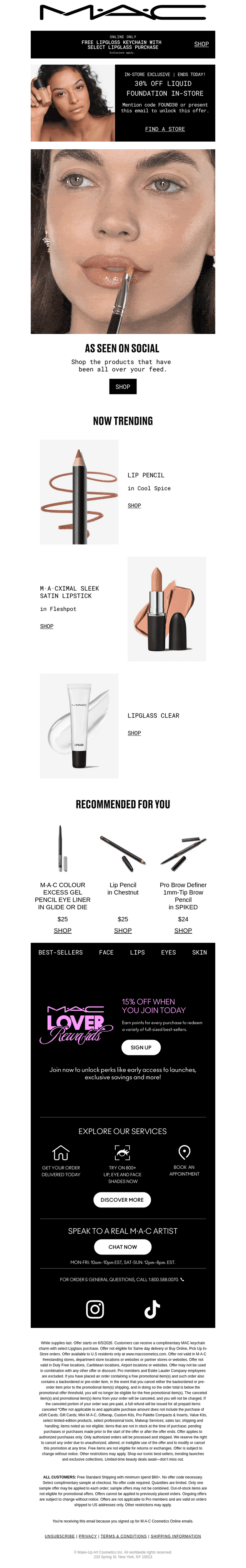MAC Cosmetics email from Sun, Jun 14, 2026