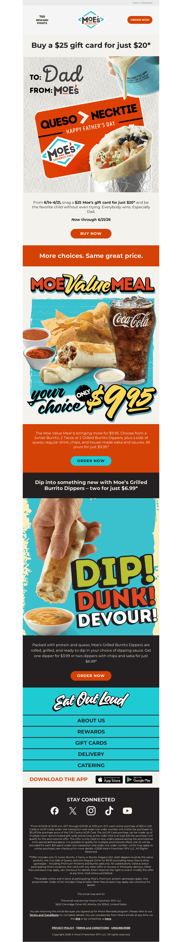 Feed Dad. Save $5. Boom.