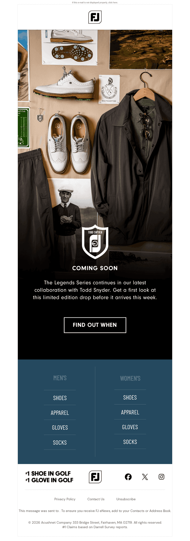 FootJoy email from Sun, Jun 14, 2026