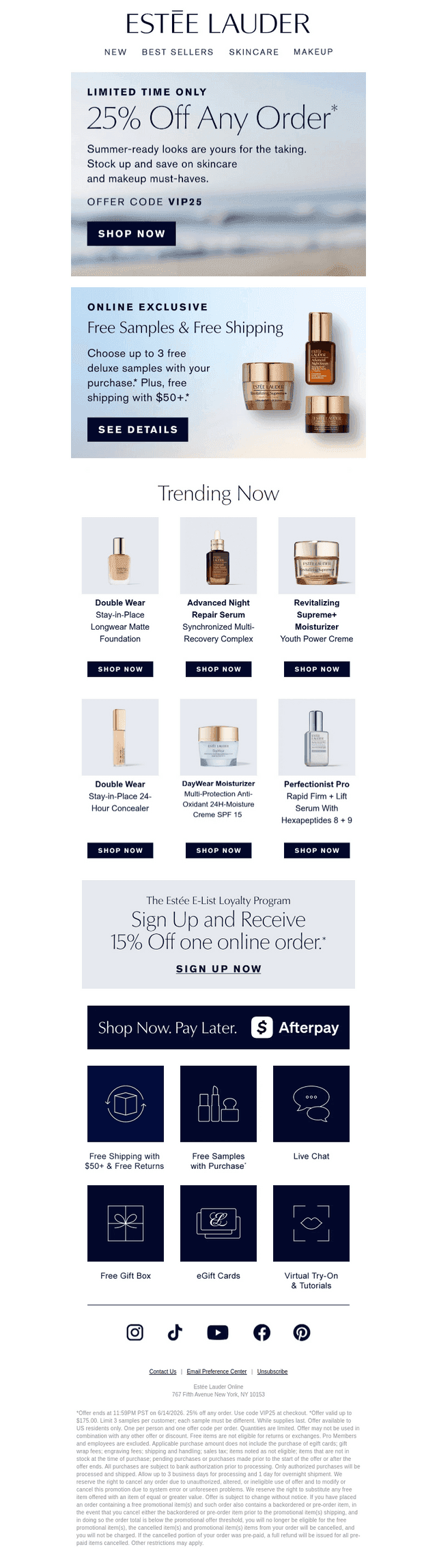 Estee Lauder email from Sun, Jun 14, 2026