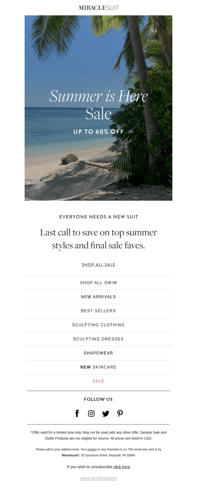 Miraclesuit email from Sun, Jun 14, 2026