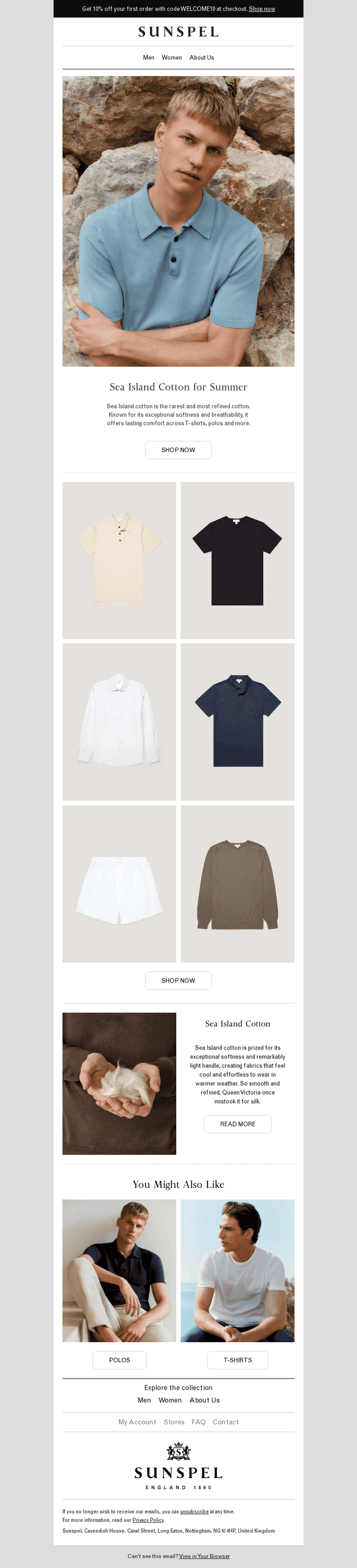 Sea Island Cotton for Summer