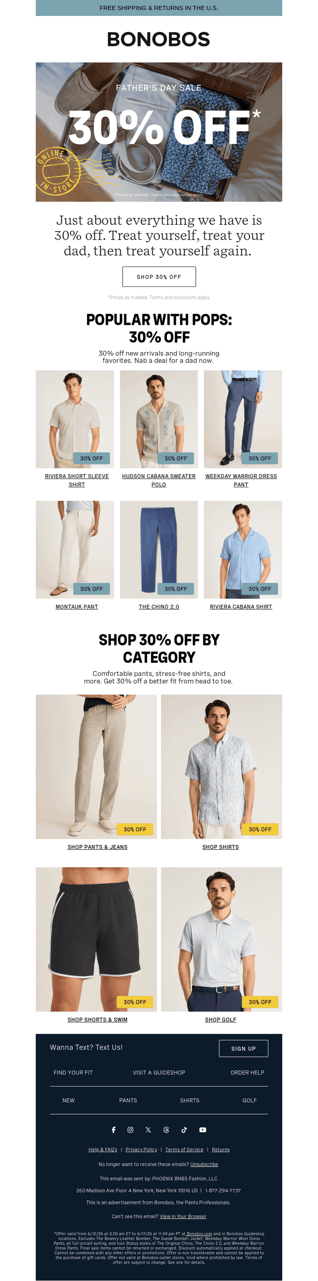 Almost Up: 30% Off Across the Board