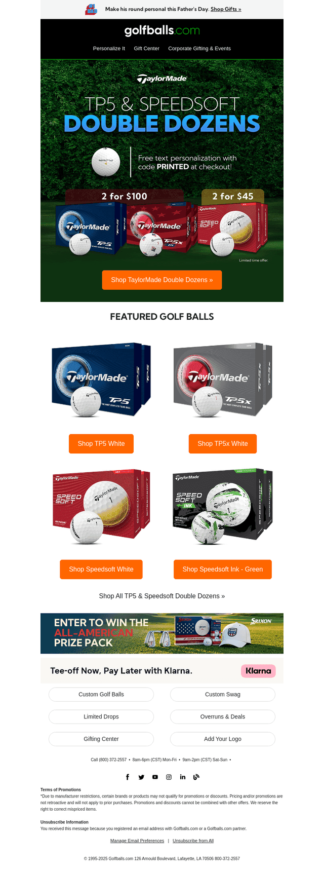 Golfballs email from Mon, Jun 15, 2026