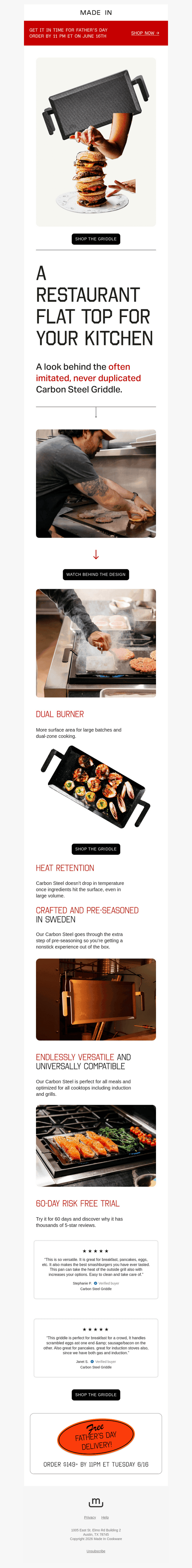 One griddle. Every cooktop. Endless meals.