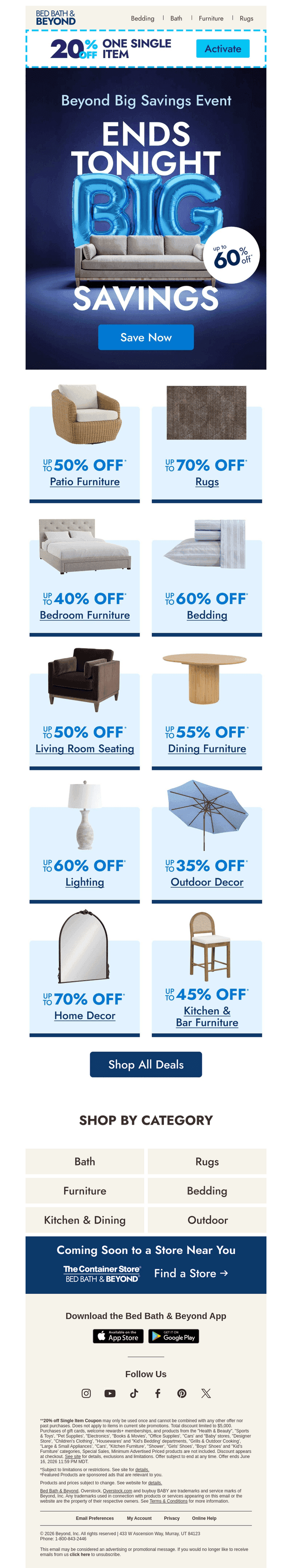 Ends tonight: Up to 60% off
